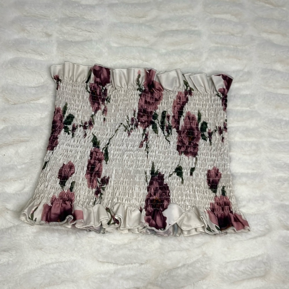 Very stretch floral bandeau top